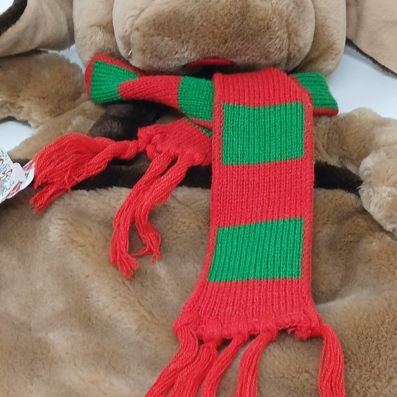 Rennoc Santas Best 3D Brown Dog Christmas Stocking 20" With Pockets - Picture 6 of 14